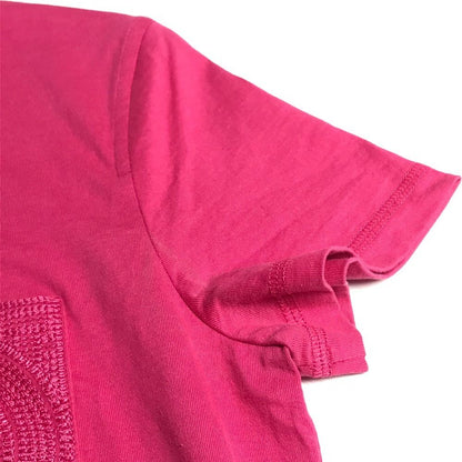 Hermes Dress Embroidery Mosaic H Logo Pocket Cotton Pink