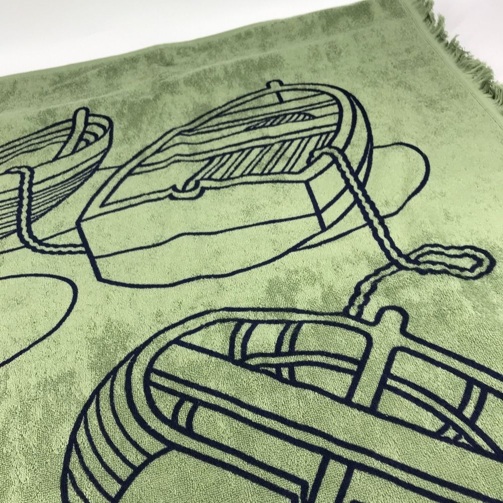 Hermes Towel Yachting Plage Teresa Cotton Green