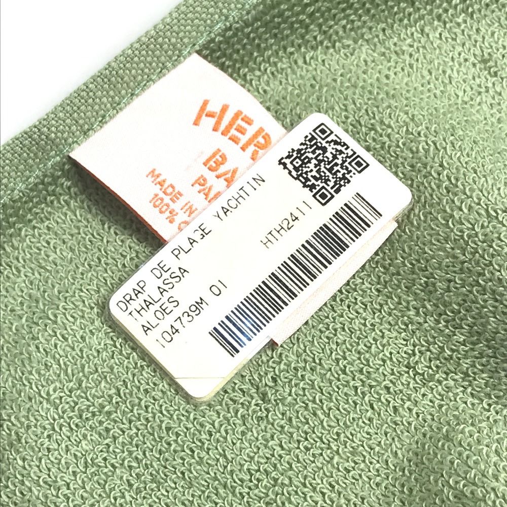 Hermes Towel Yachting Plage Teresa Cotton Green
