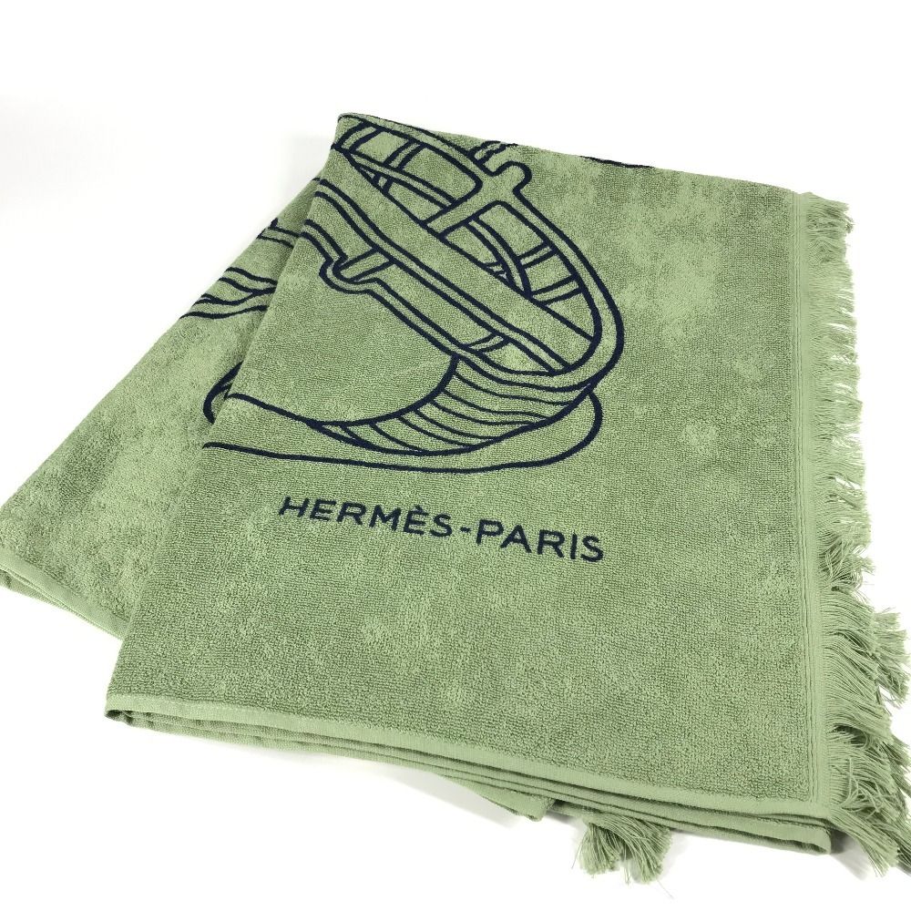 Hermes Towel Yachting Plage Teresa Cotton Green