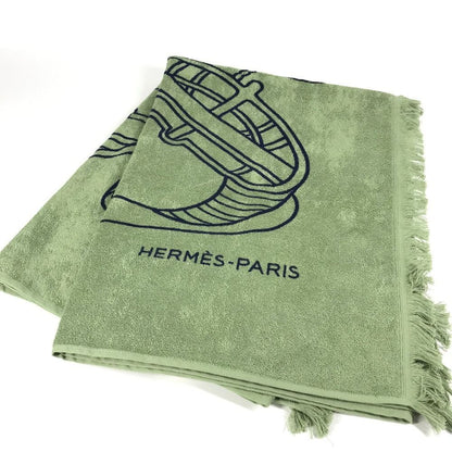 Hermes Towel Yachting Plage Teresa Cotton Green