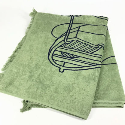 Hermes Towel Yachting Plage Teresa Cotton Green