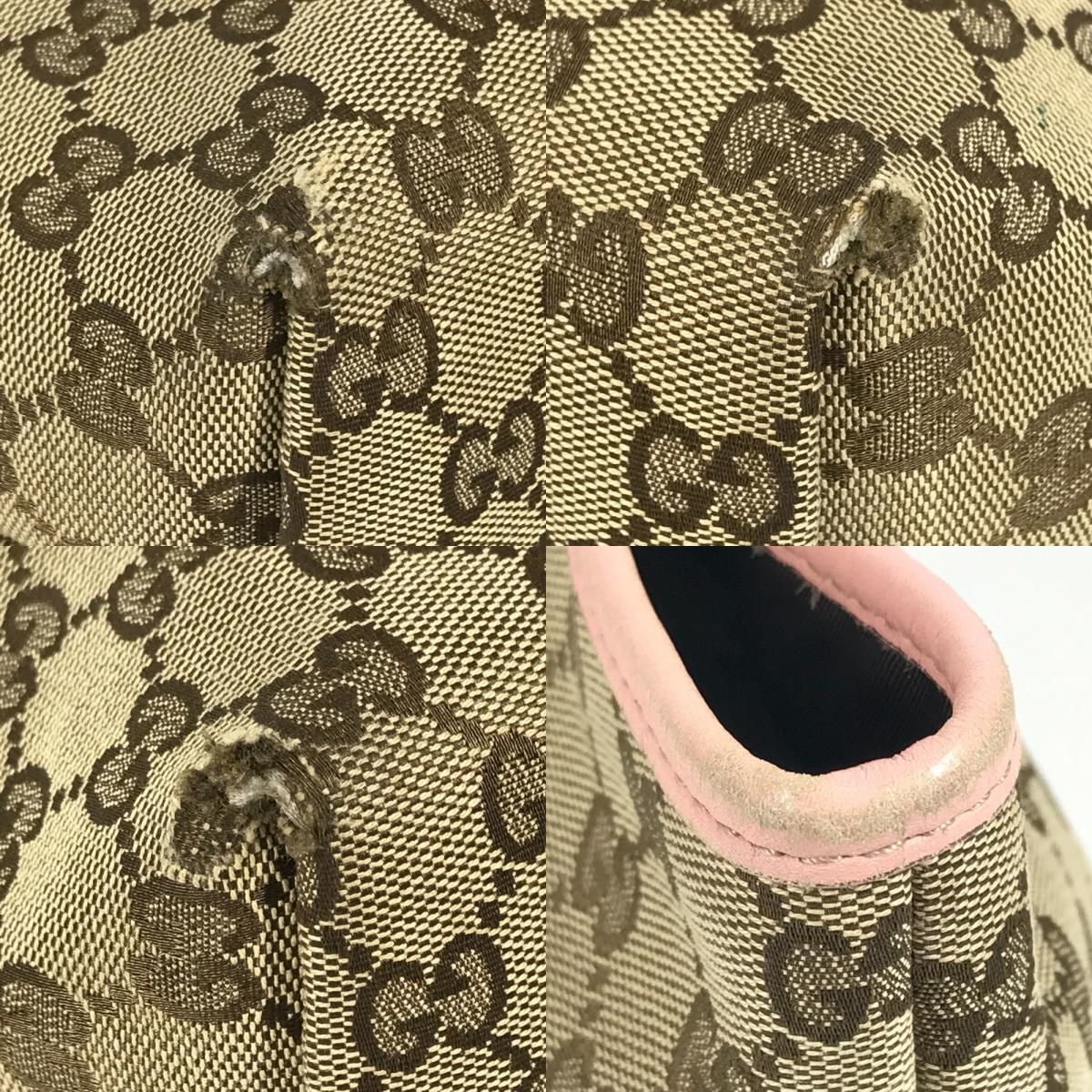 Gucci Handbag Papagallo Parrot 271101 Gg Canvas/Leather Pink
