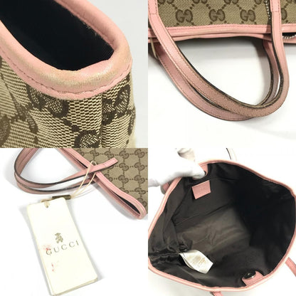 Gucci Handbag Papagallo Parrot 271101 Gg Canvas/Leather Pink