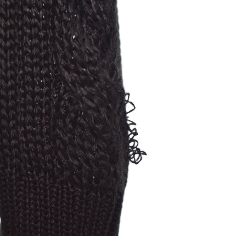 Gianni Versace Gianni Versace Design Hole Knit Sweater Long Sleeves 40 Black