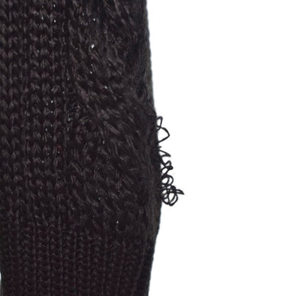 Gianni Versace Gianni Versace Design Hole Knit Sweater Long Sleeves 40 Black