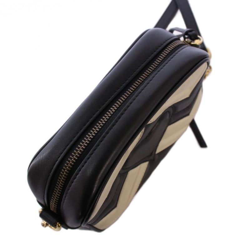 Gucci Ggmarmont Shoulder Bag Leather Black White 448065 KH - OH