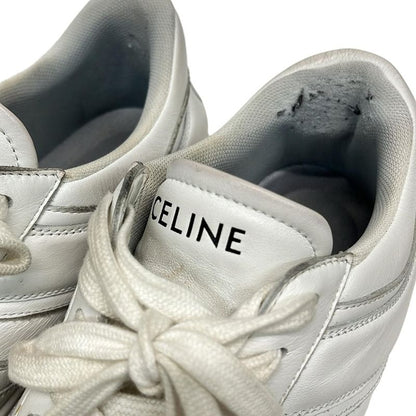 Celine Sneakers 37 Women's Block Sneakers White Insole Removable Leather