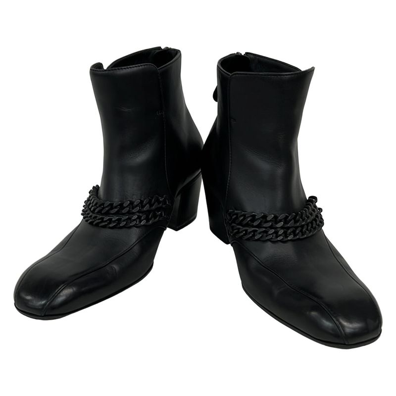 Bottega Veneta Short Boots 41 Mens - Black Chain Leather