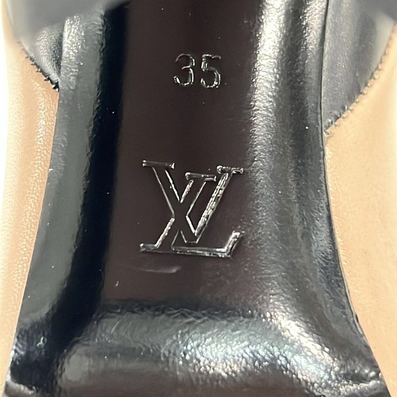 Louis Vuitton Short Boots 35 Women - Pink Beige And Black Leather