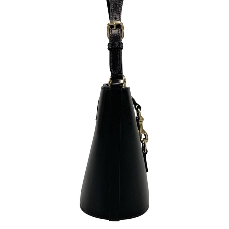 Gucci Shoulder Bag New Jackie Mini Bucket 782908 Black X Green X Red Leather