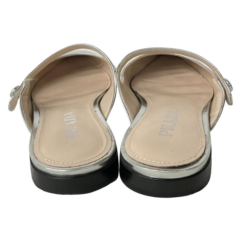 Prada Sandals 35 1 2 Women - Silver Leather