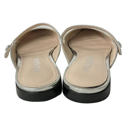 Prada Sandals 35 1 2 Women - Silver Leather
