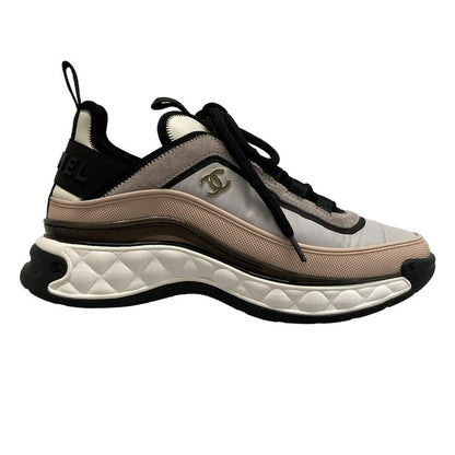 Chanel Sneakers 37 Women - G39982 Grey X Beige X Multi Coco Mark Matelasse
