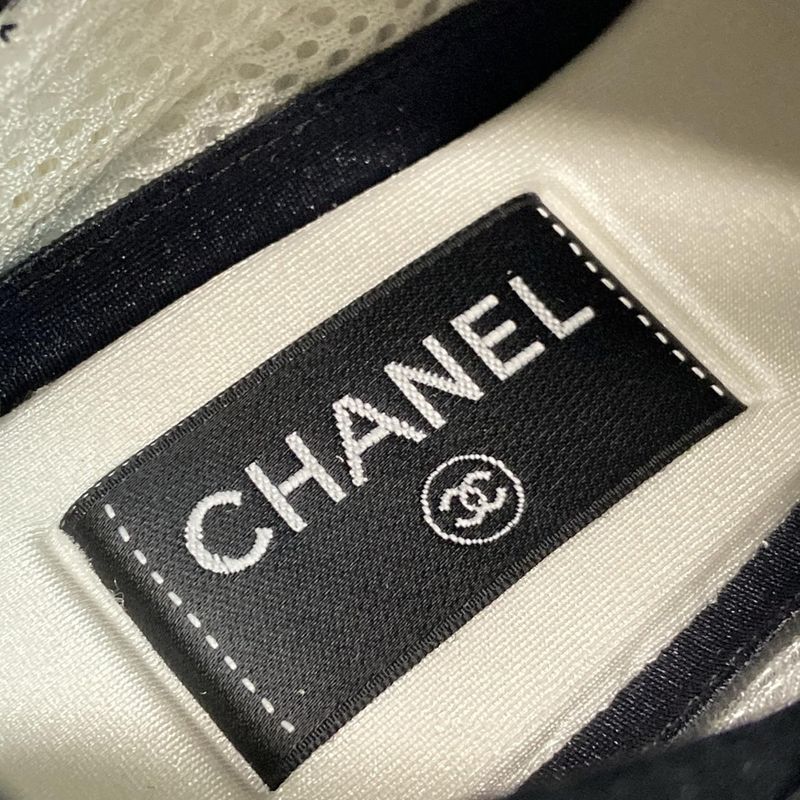 Chanel Sneakers 37 Women - G39982 Grey X Beige X Multi Coco Mark Matelasse