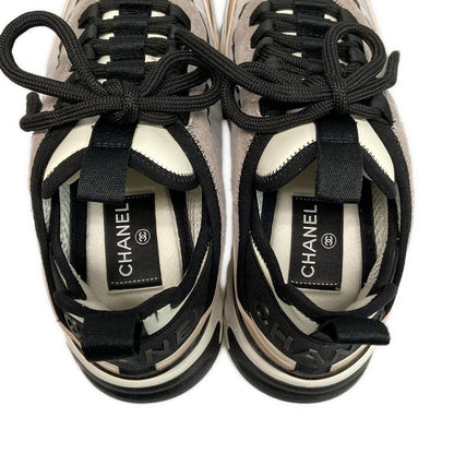 Chanel Sneakers 37 Women - G39982 Grey X Beige X Multi Coco Mark Matelasse