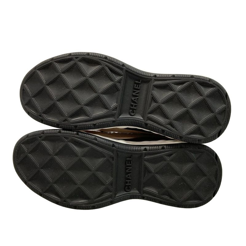 Chanel Sneakers 37 Women - G39982 Grey X Beige X Multi Coco Mark Matelasse