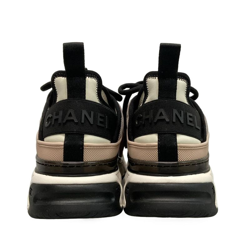 Chanel Sneakers 37 Women - G39982 Grey X Beige X Multi Coco Mark Matelasse