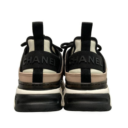 Chanel Sneakers 37 Women - G39982 Grey X Beige X Multi Coco Mark Matelasse