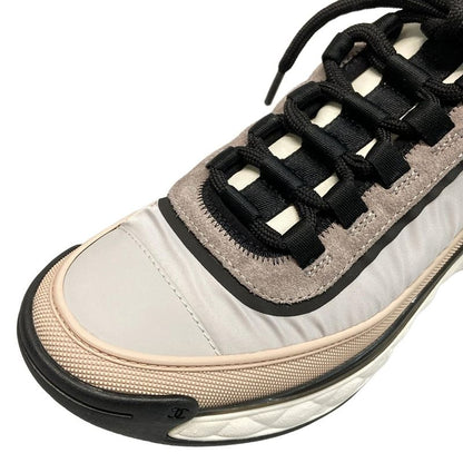 Chanel Sneakers 37 Women - G39982 Grey X Beige X Multi Coco Mark Matelasse