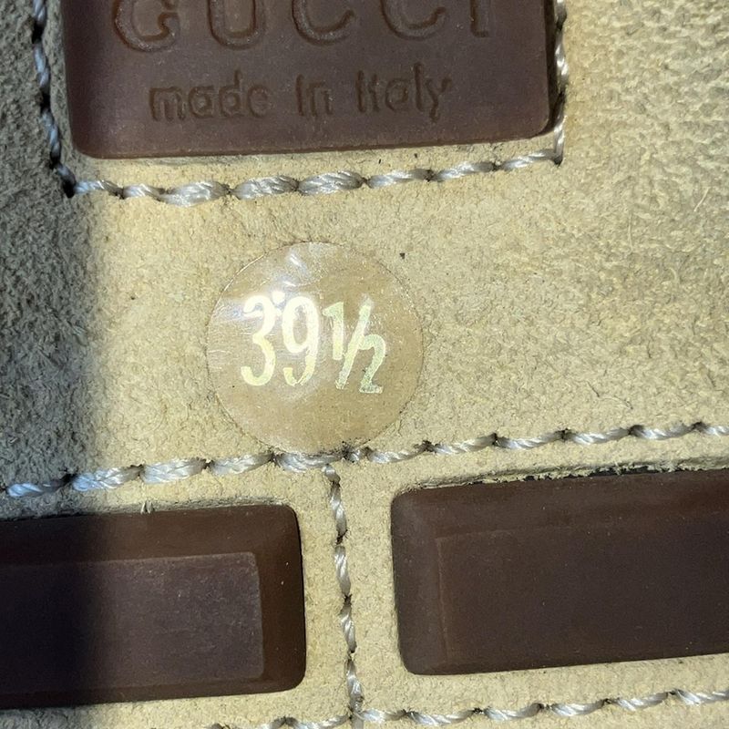 Gucci Driving Shoes 39 1 2 Men's Bamboo 138204 Beige