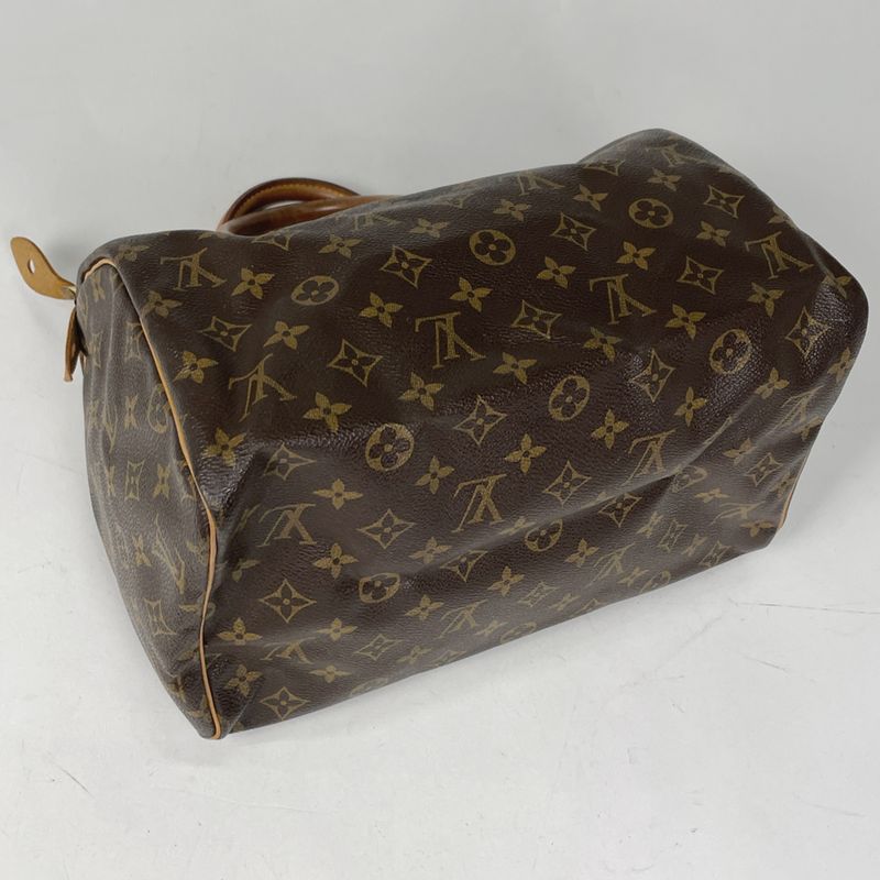Louis Vuitton Speedy 30 Boston Bag Commuter Handbag Monogram Brown M41526 Women