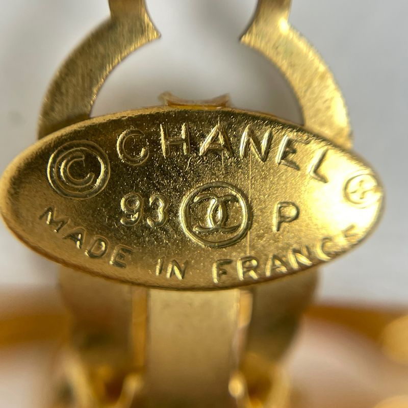 Chanel Coco Mark Earrings CC Earrings GP Gold Ladies