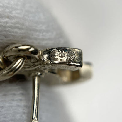 Chanel Coco Mark Earrings Swing Faux Pearl Earrings GP Gold White Ladies