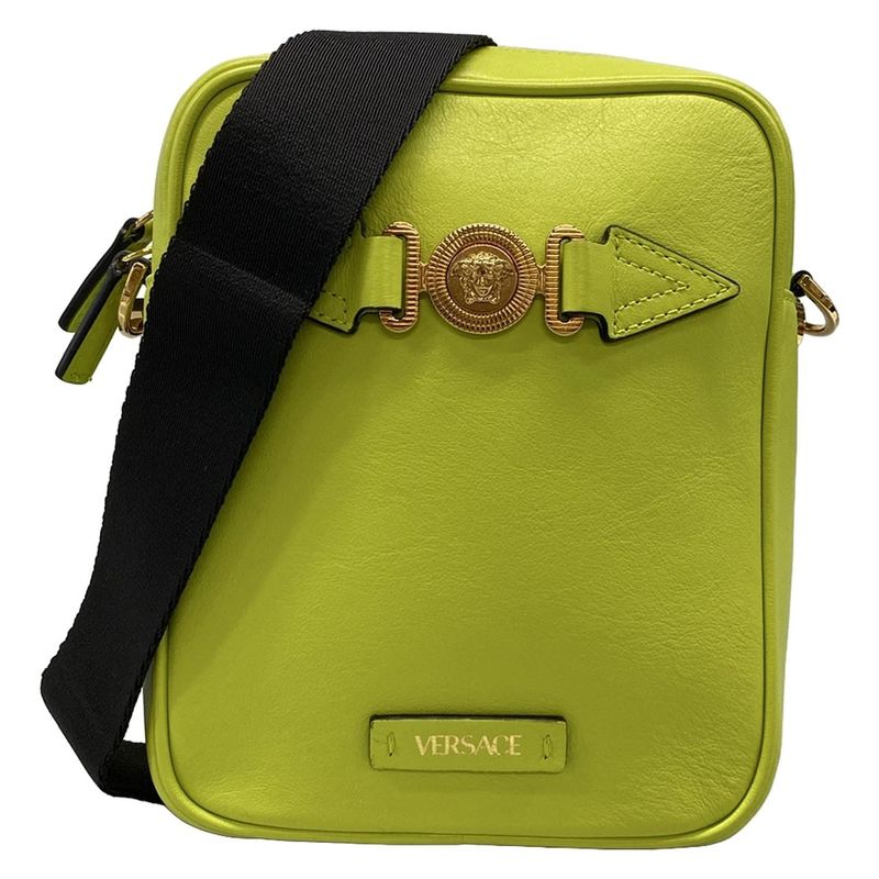 Versace Shoulder Bag Biggie 1000721 Yellow Leather