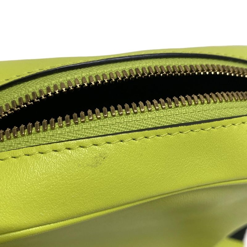 Versace Shoulder Bag Biggie 1000721 Yellow Leather