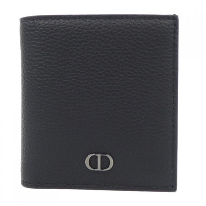 Christian Dior Dior Bifold Wallet CD Logo Leather Black