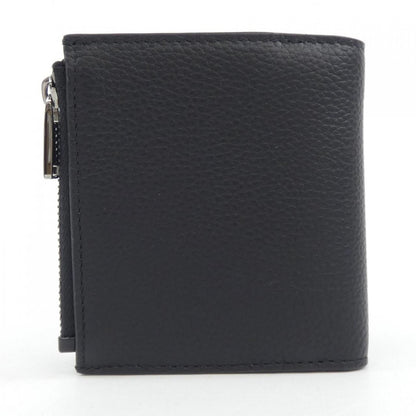 Christian Dior Dior Bifold Wallet CD Logo Leather Black