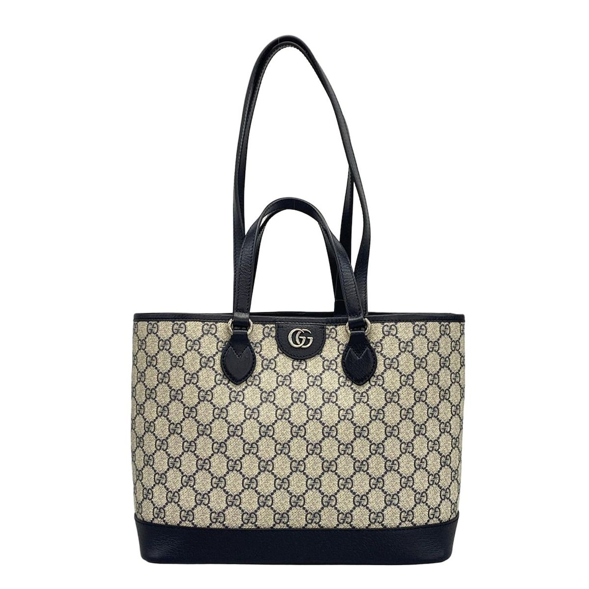 Gucci Tote Bag Excellent Condition GG Supremeggmarmont 765043 Ivory X Navy 2way