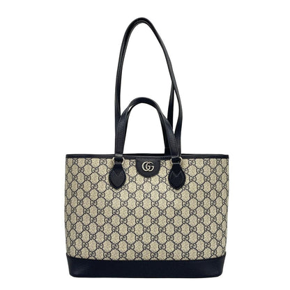 Gucci Tote Bag Excellent Condition GG Supremeggmarmont 765043 Ivory X Navy 2way