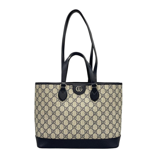 Gucci Tote Bag Excellent Condition GG Supremeggmarmont 765043 Ivory X Navy 2way