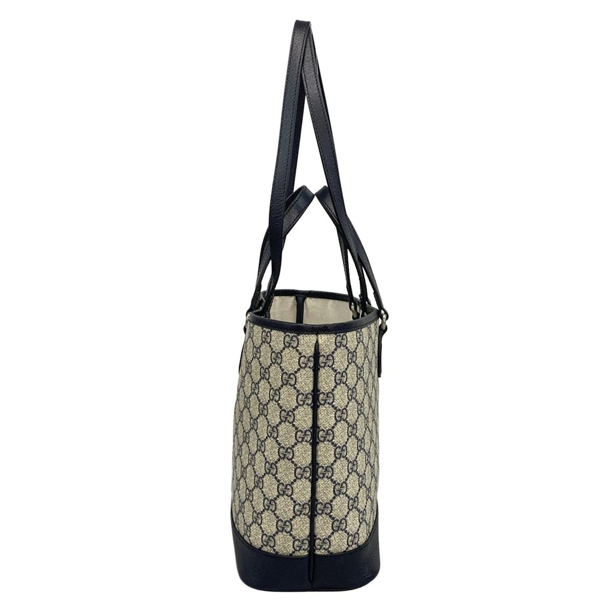 Gucci Tote Bag Excellent Condition GG Supremeggmarmont 765043 Ivory X Navy 2way