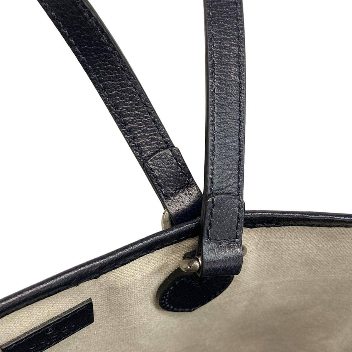 Gucci Tote Bag Excellent Condition GG Supremeggmarmont 765043 Ivory X Navy 2way