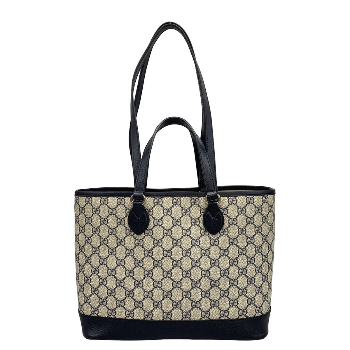Gucci Tote Bag Excellent Condition GG Supremeggmarmont 765043 Ivory X Navy 2way