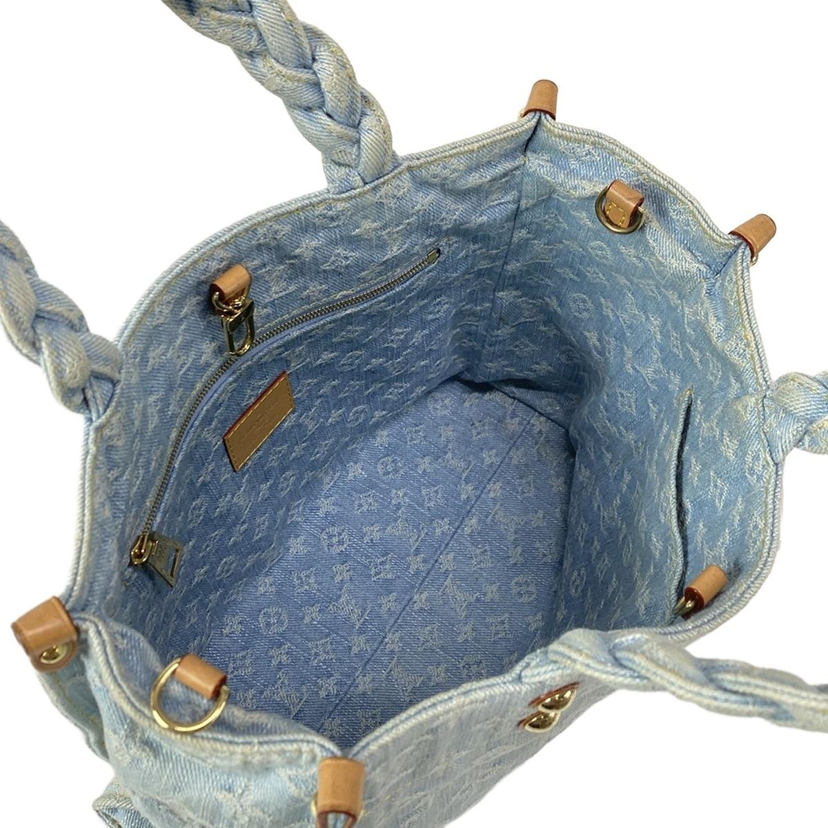 Louis Vuitton Tote Bag Monogram Denim Red Togo - M24897 Sky Blue Denim Cotton