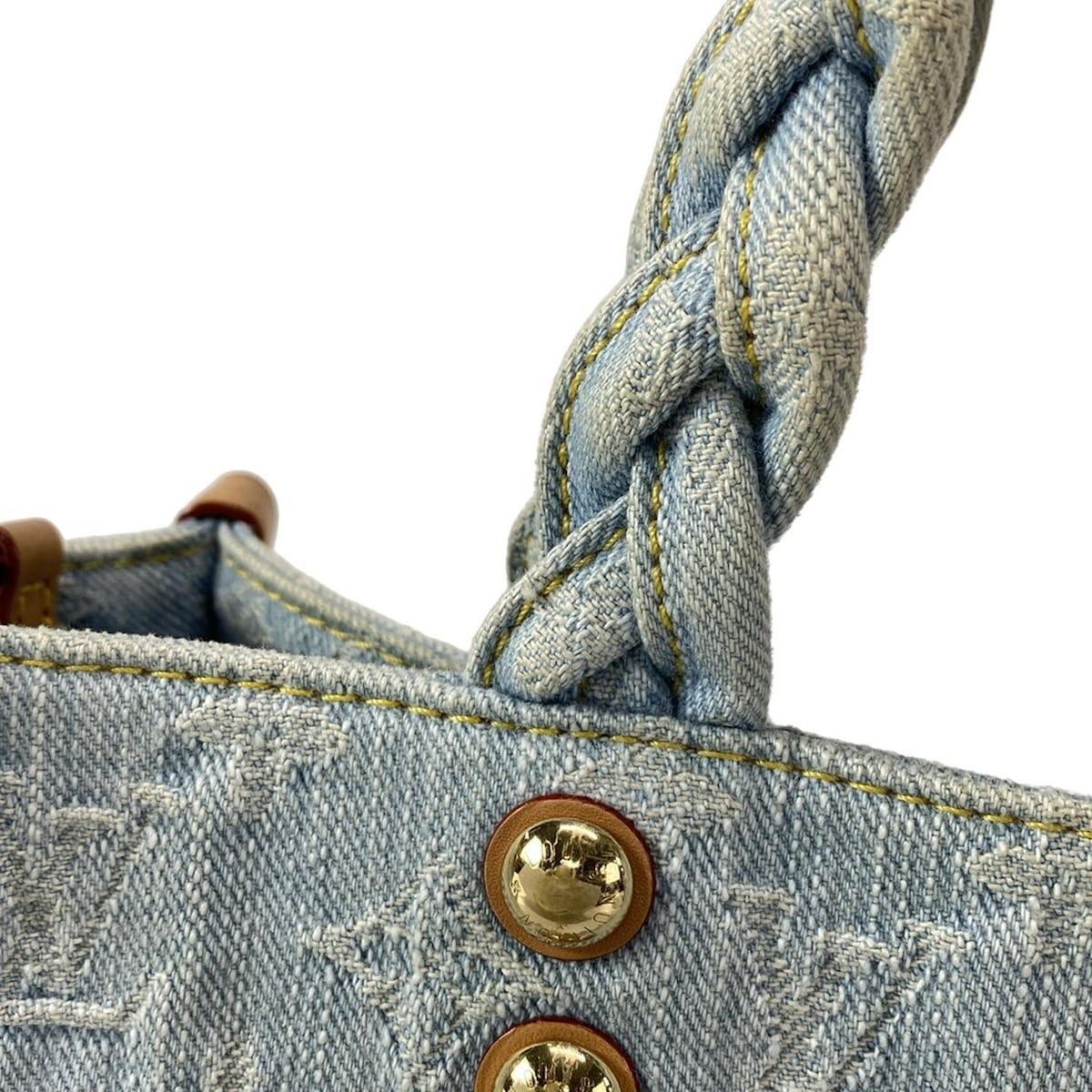 Louis Vuitton Tote Bag Monogram Denim Red Togo - M24897 Sky Blue Denim Cotton