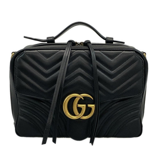 Gucci Handbag Ggmarmont 498100 Black Leather