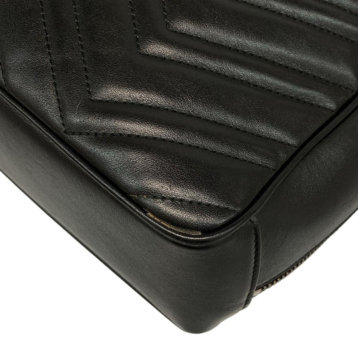 Gucci Handbag Ggmarmont 498100 Black Leather