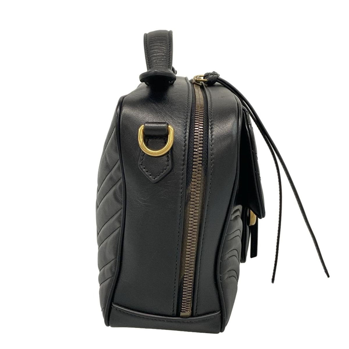 Gucci Handbag Ggmarmont 498100 Black Leather