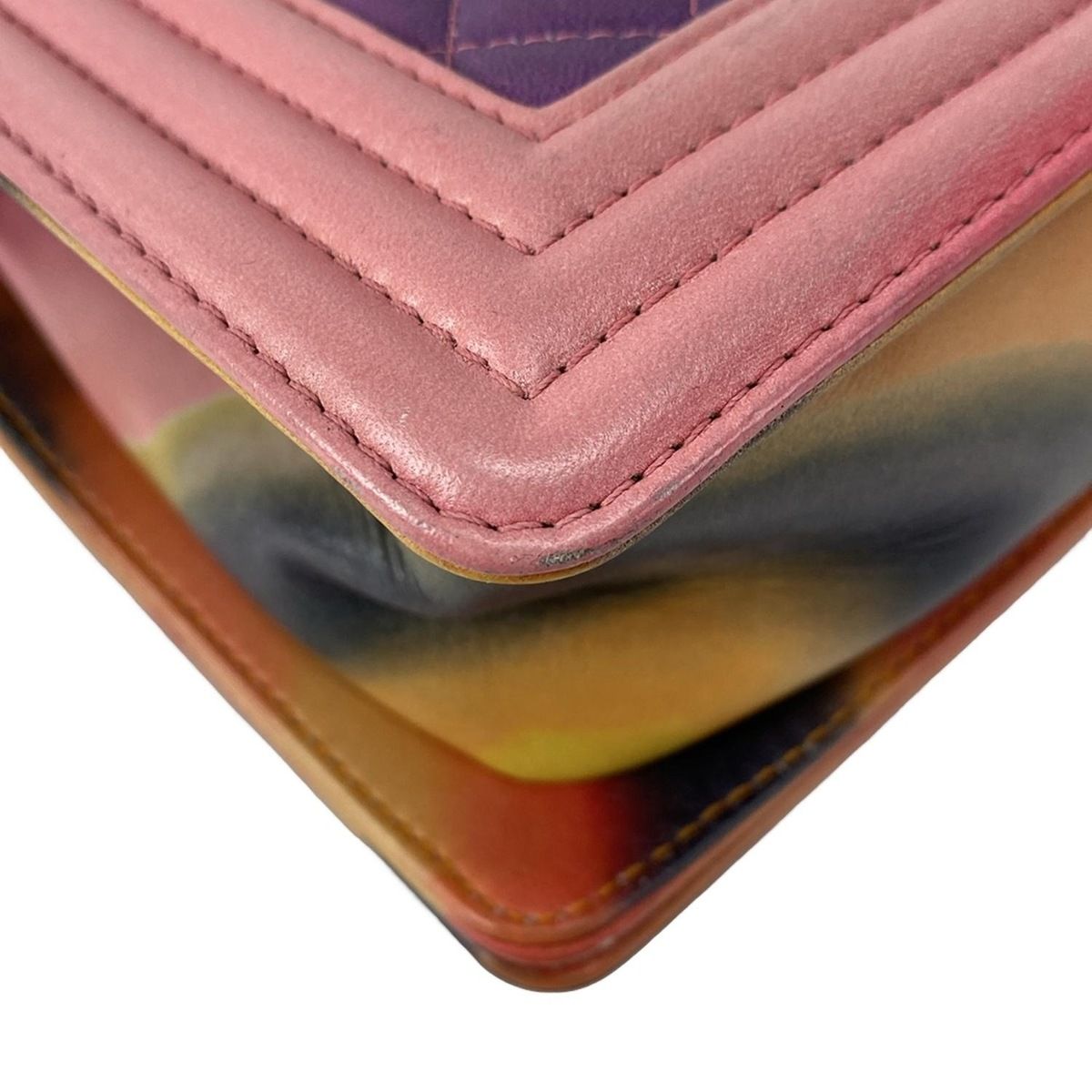 Chanel Shoulder Bag Boy Chanel/matelasse/flower Power A90833 Pink X Multi