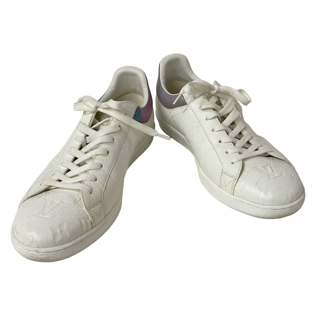 Louis Vuitton Sneakers 8 Men's Luxembourg Line Sneakers White X Multi Leather