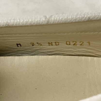 Louis Vuitton Driving Shoes 7 1/2 Men's Racer Line White X Green Leather