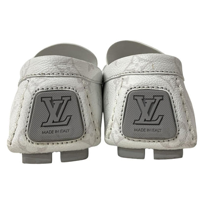 Louis Vuitton Driving Shoes 7 1/2 Men's LV Driver Line Loafers White X Light