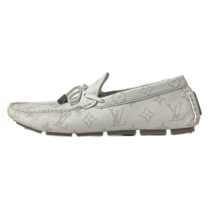 Louis Vuitton Driving Shoes 7 1/2 Men's LV Driver Line Loafers White X Light