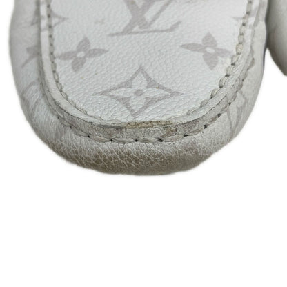 Louis Vuitton Driving Shoes 7 1/2 Men's LV Driver Line Loafers White X Light