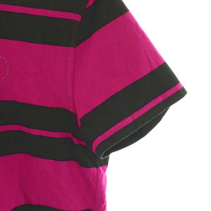 Saint Laurent Paris Border Short Sleeve Polo Shirt S Pink Black 662016 22ss Hk